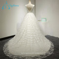 2017 Custom Made Real Photos Square Chapel Train Luxury Wedding Dress